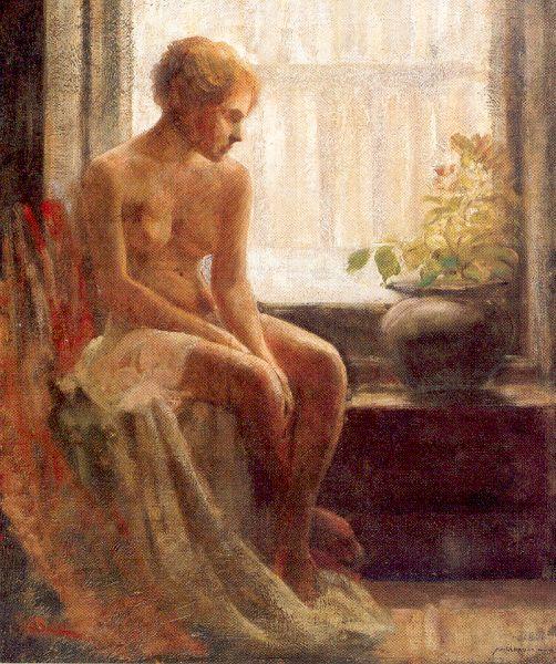 Mulhaupt, Frederick John Nude Seated by a Window China oil painting art